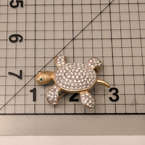 Joan Rivers Gold and Silver Turtle Brooch - Picture 3 of 6